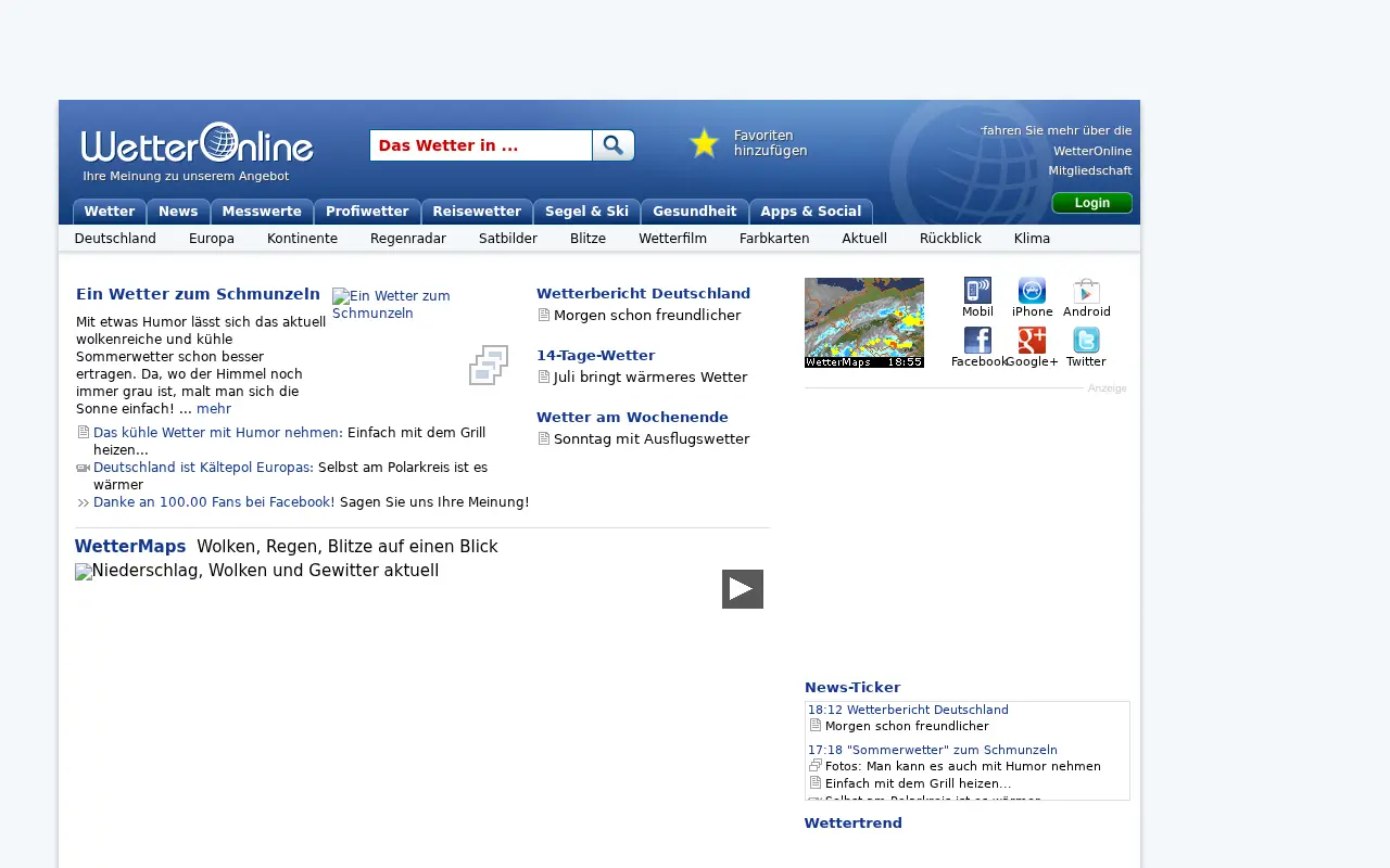 wetteronline.de on June 29, 2013