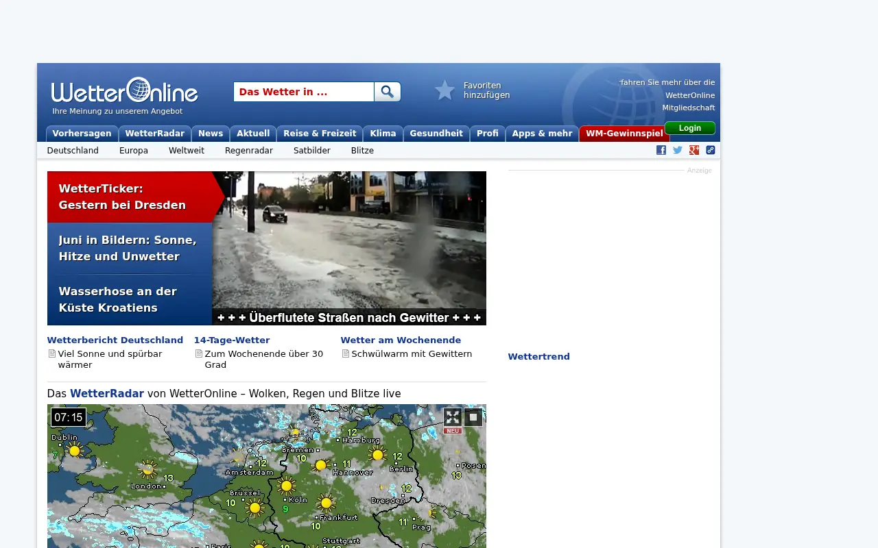 wetteronline.de on July 1, 2014