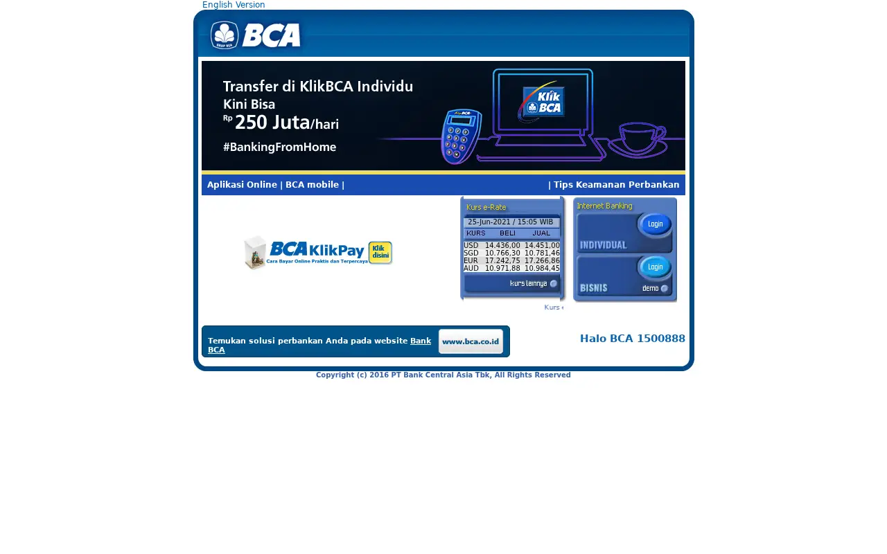 klikbca.com in 2021