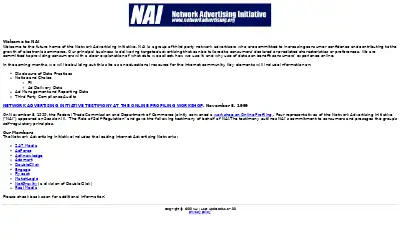 networkadvertising.org in 1999