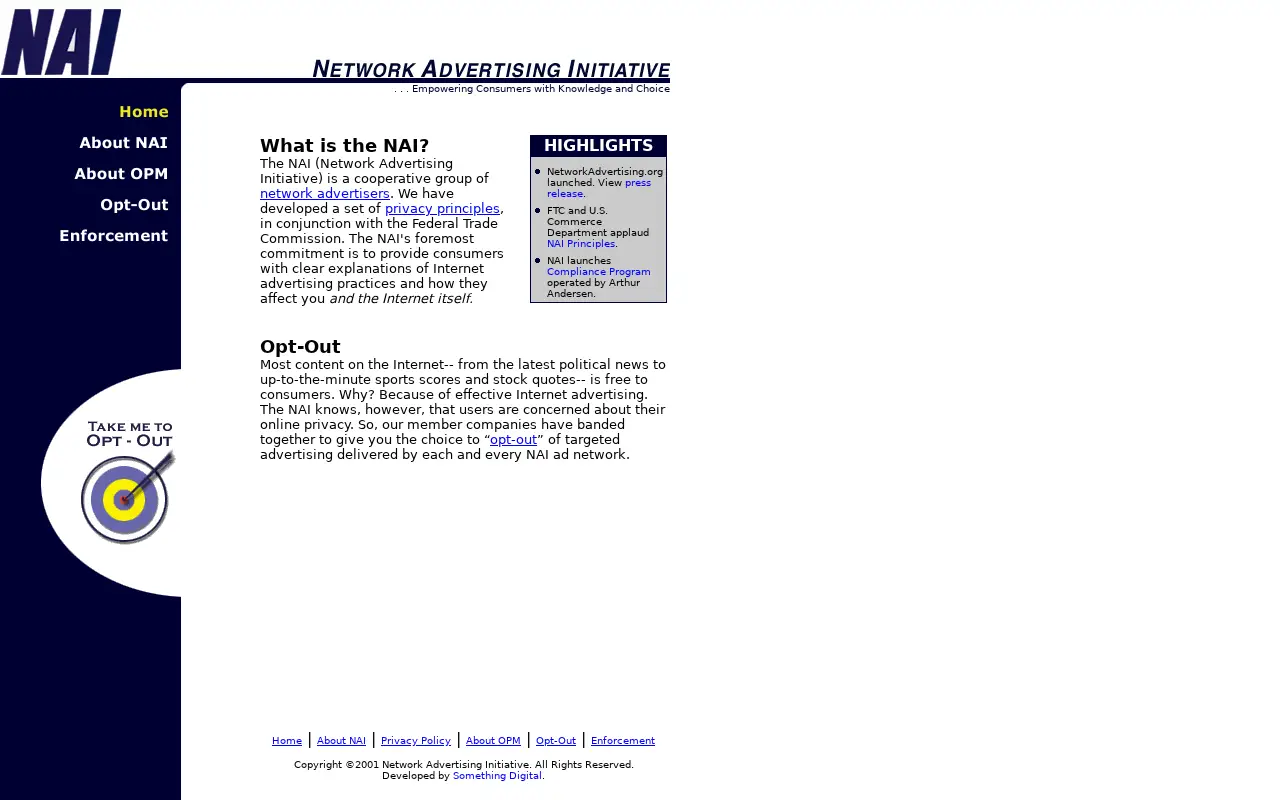 networkadvertising.org in 2001
