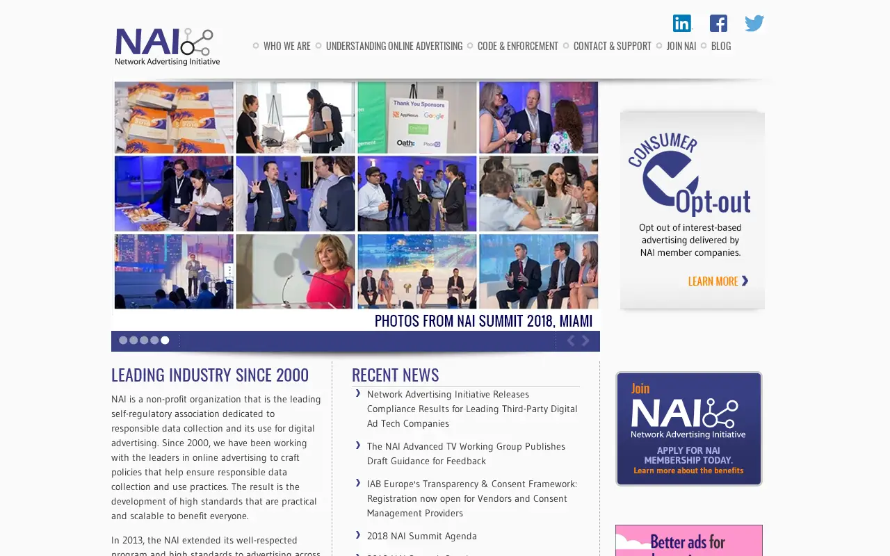 networkadvertising.org in 2018