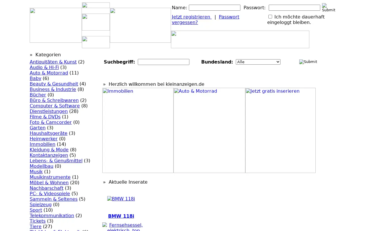 kleinanzeigen.de in 2008