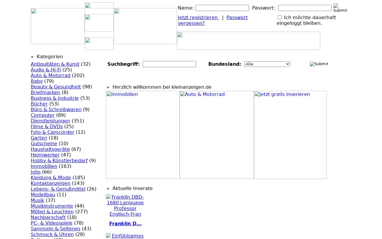 kleinanzeigen.de in 2009