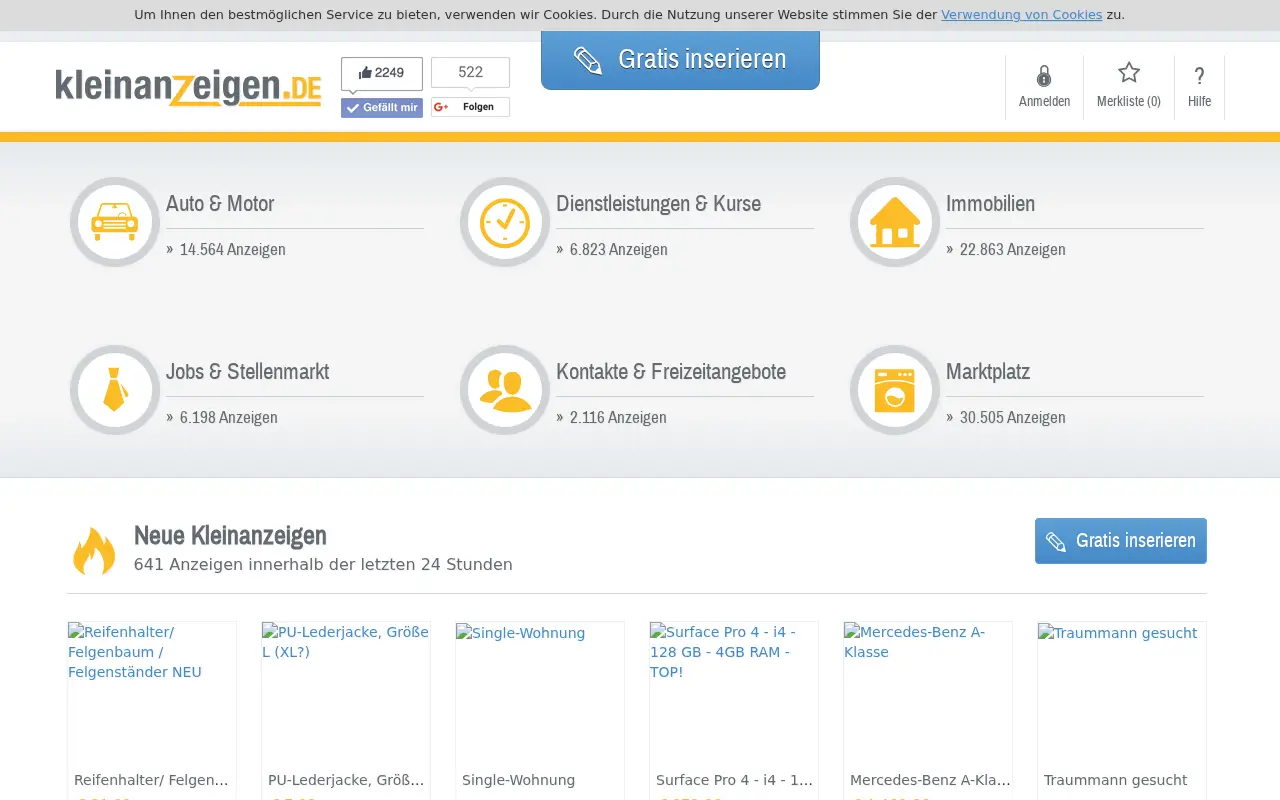 kleinanzeigen.de in 2017