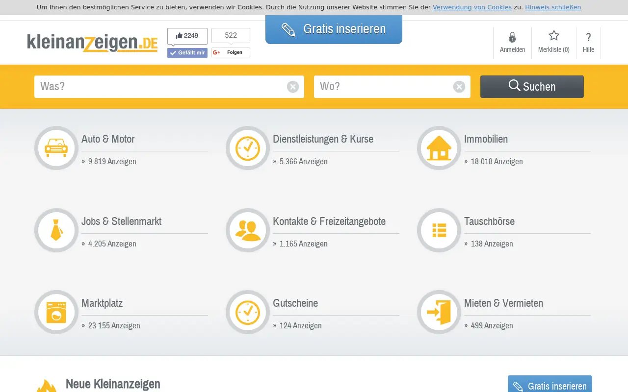 kleinanzeigen.de in 2019