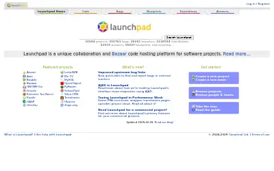 launchpad.net in 2009