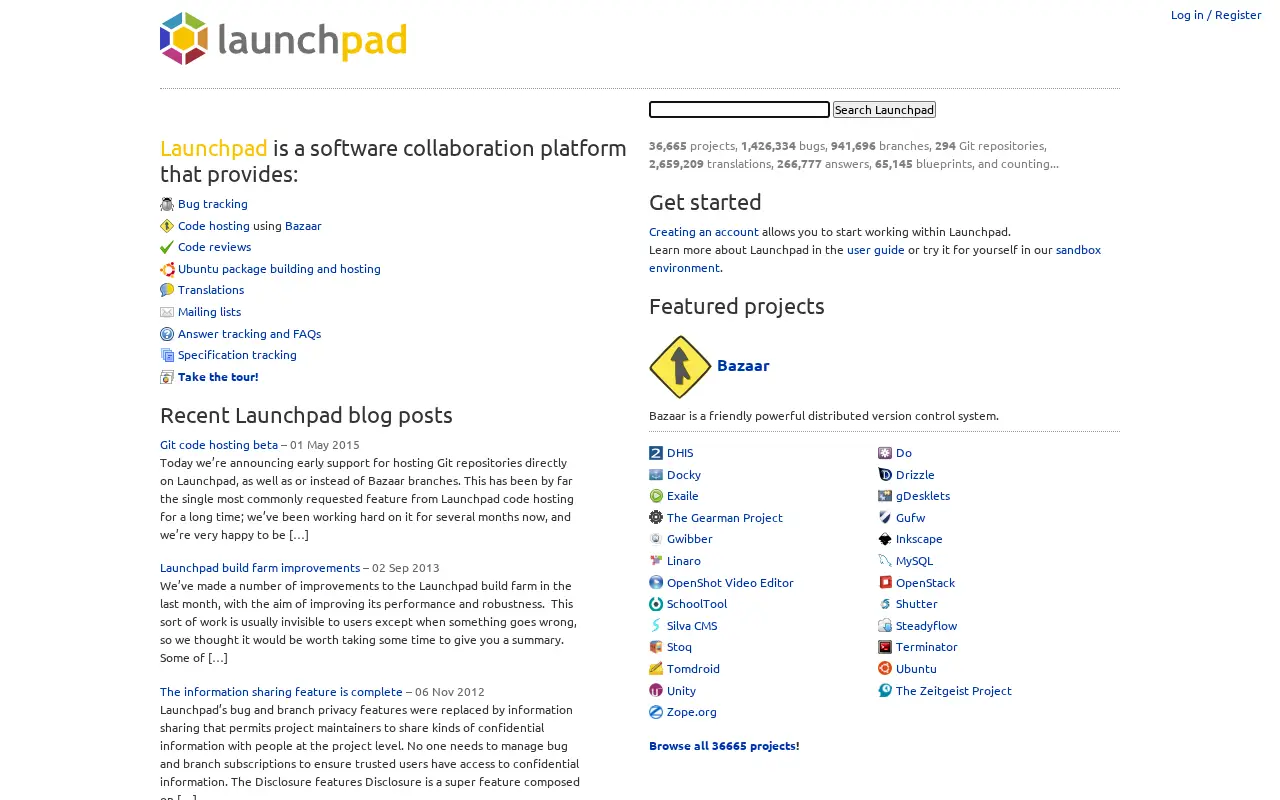 launchpad.net on July 1, 2015