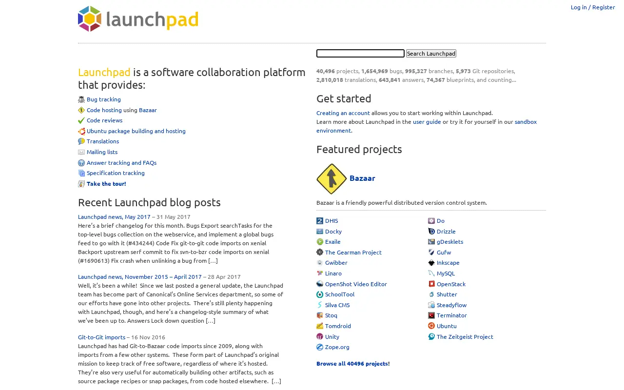 launchpad.net on July 1, 2017