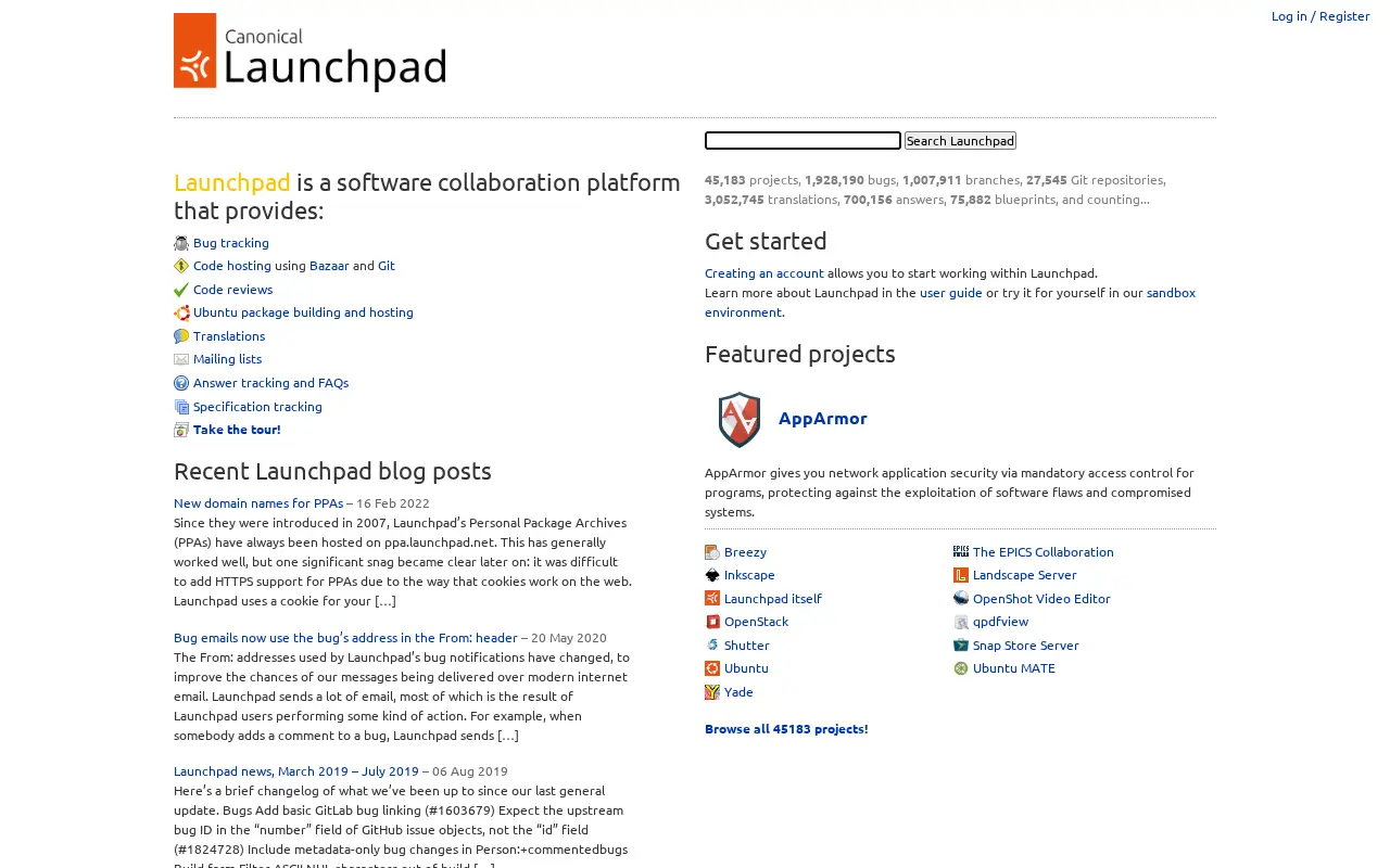 launchpad.net on July 1, 2022