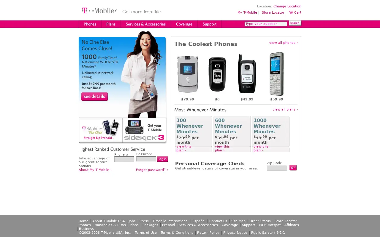 t-mobile.com in 2006