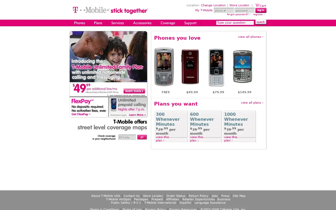 t-mobile.com in 2008