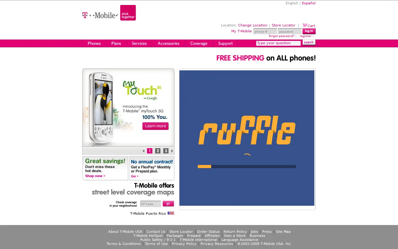 t-mobile.com in 2009