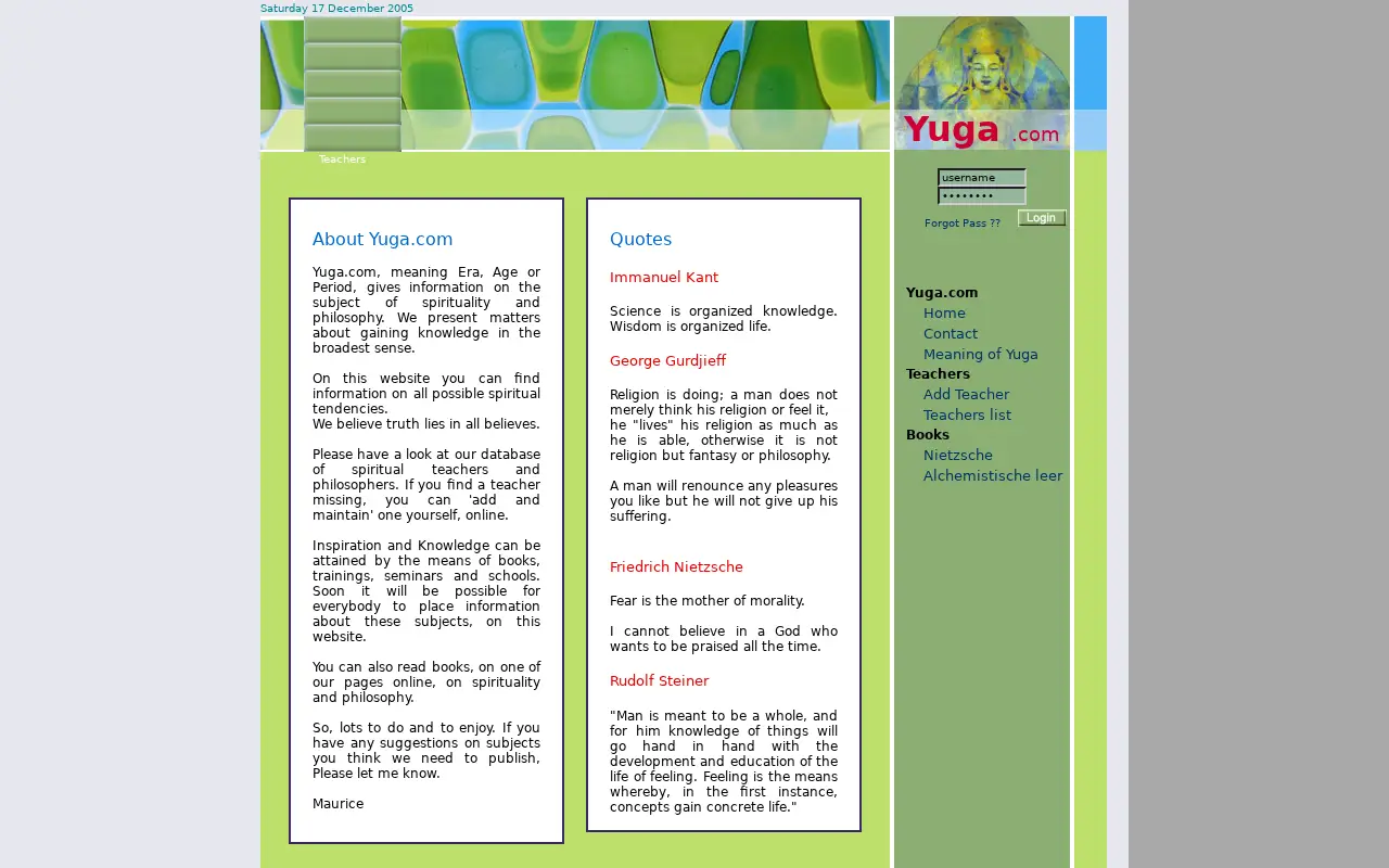 yuga.com in 2005