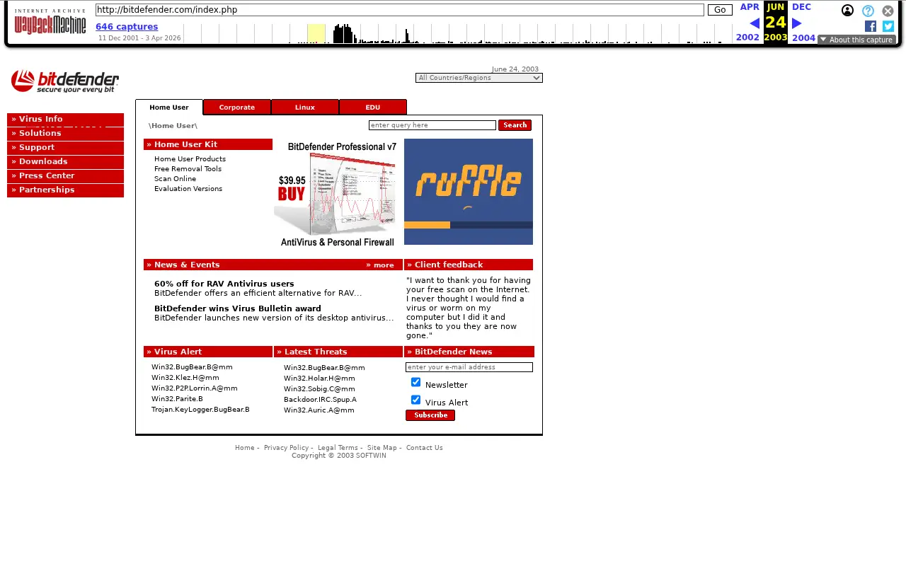bitdefender.net in 2003