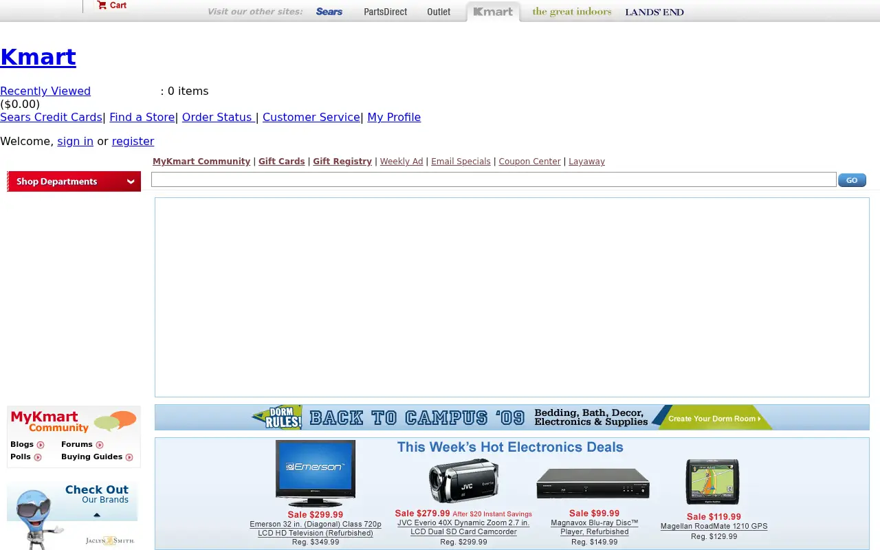 kmart.com in 2009