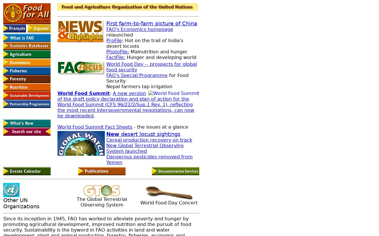 fao.org in 1996