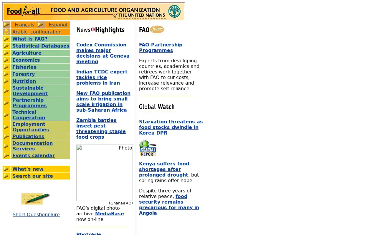 fao.org in 1997
