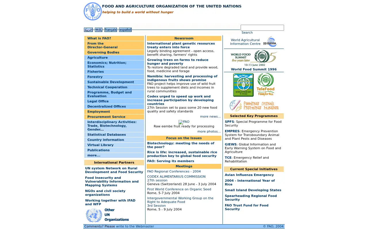 fao.org in 2004