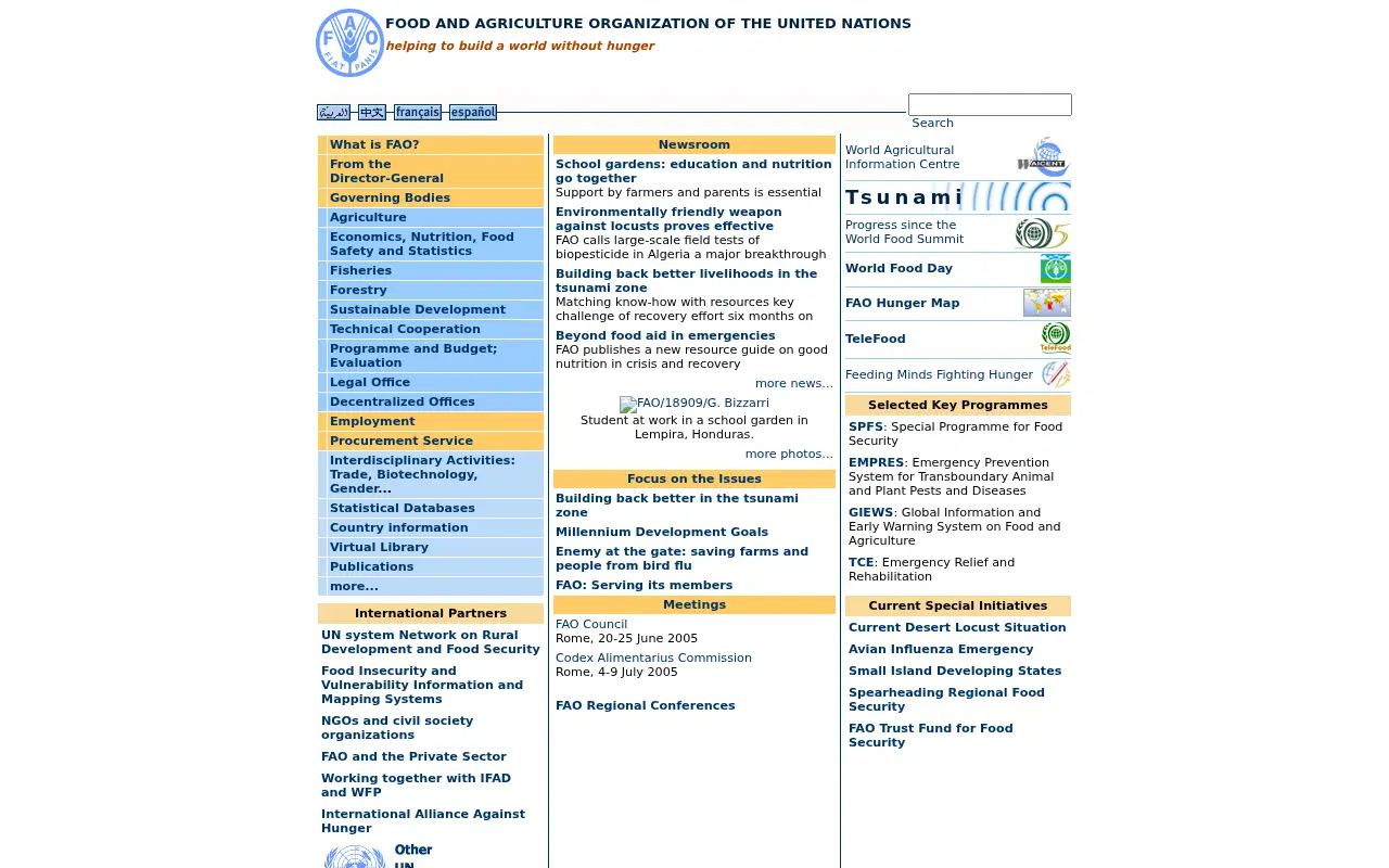 fao.org in 2005