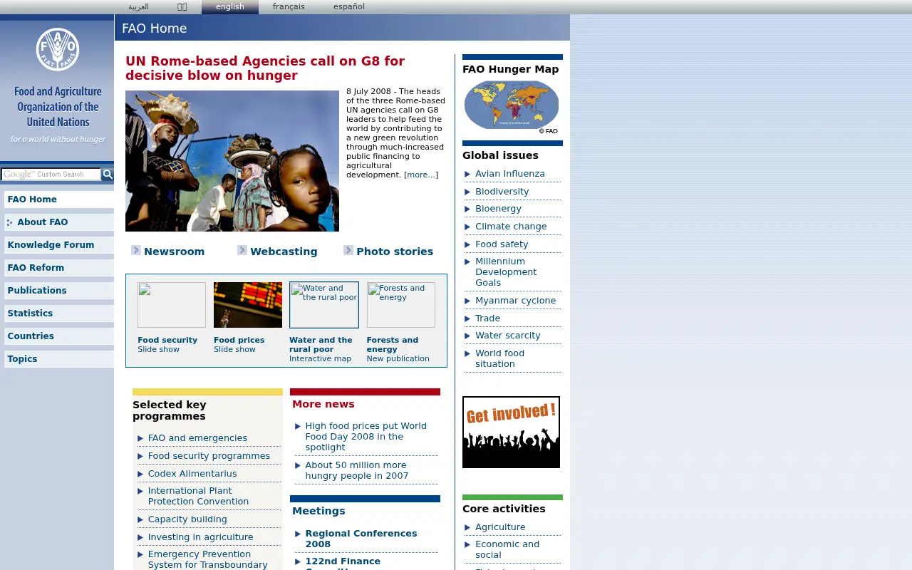 fao.org in 2008