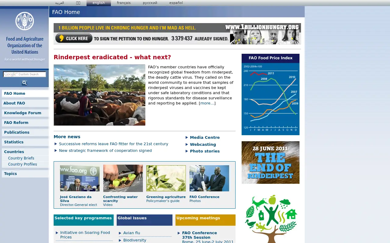 fao.org in 2011
