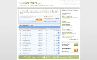 hugedomains.com in 2006