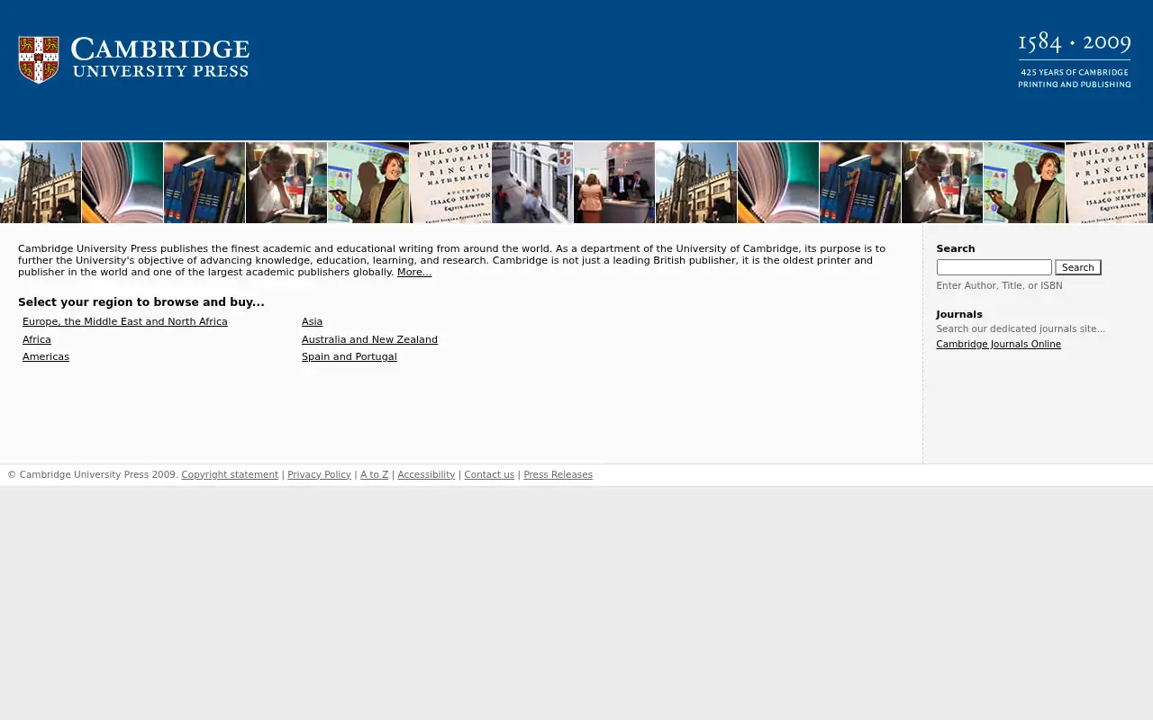 cambridge.org in 2009