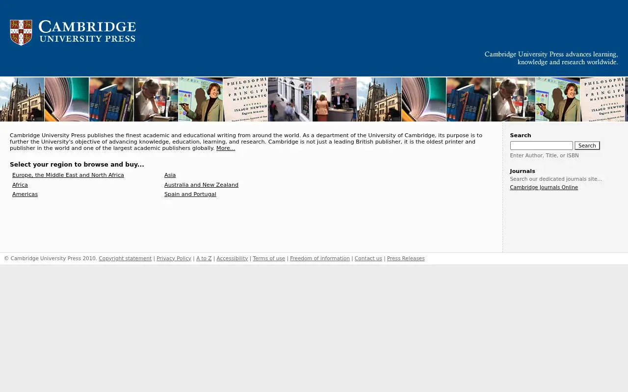 cambridge.org in 2010