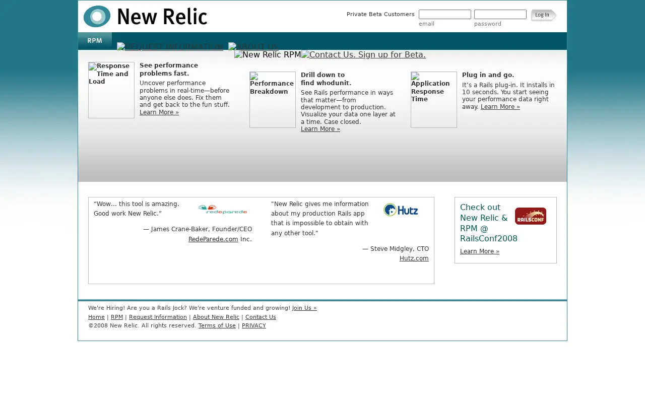 newrelic.com in 2008
