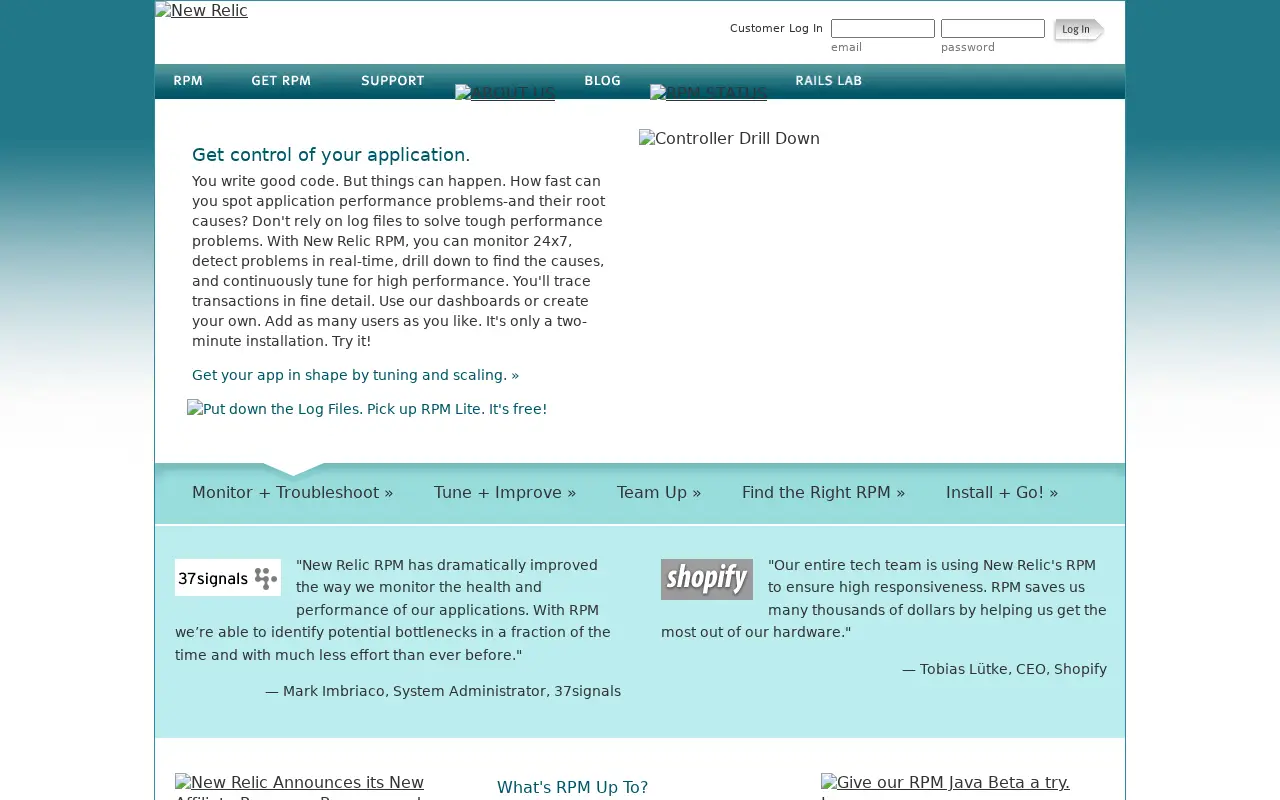 newrelic.com in 2009