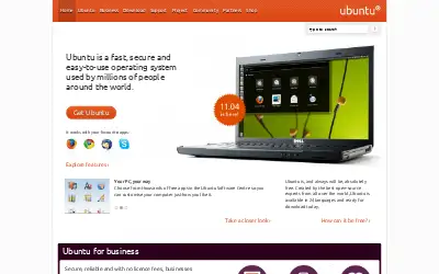 ubuntu.com in 2011