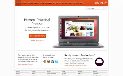 ubuntu.com in 2012