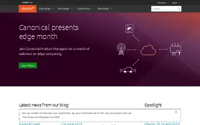 ubuntu.com in 2019