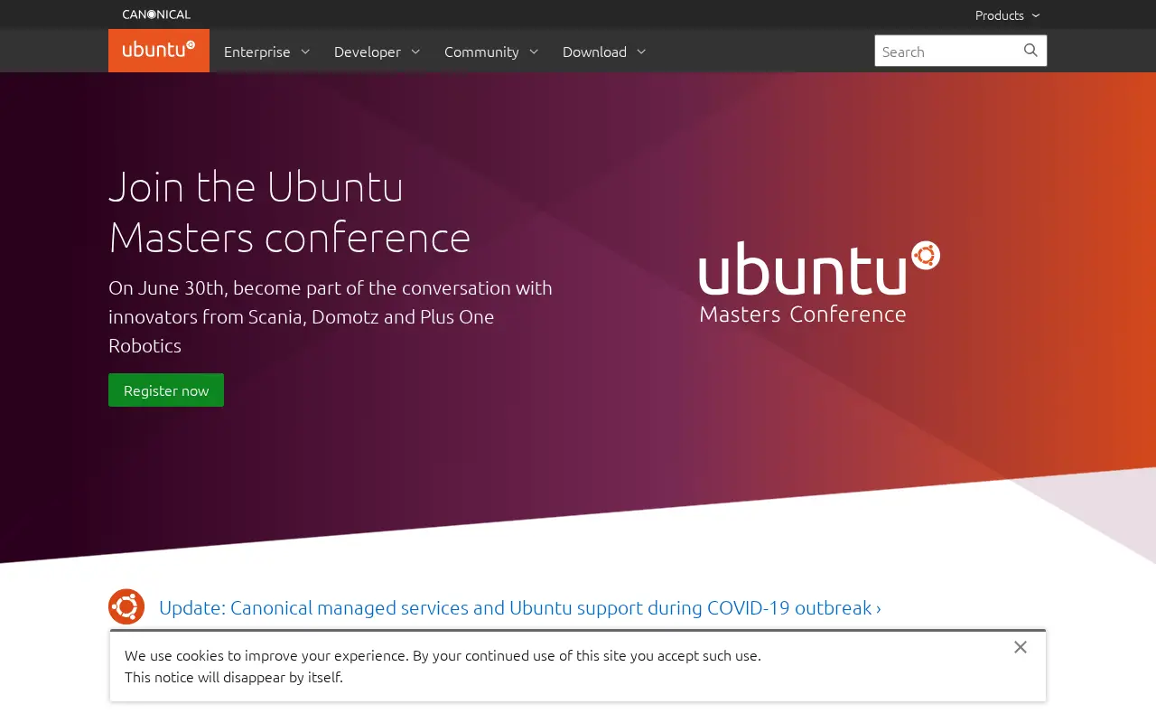 ubuntu.com in 2020
