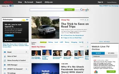 xfinity.com in 2014