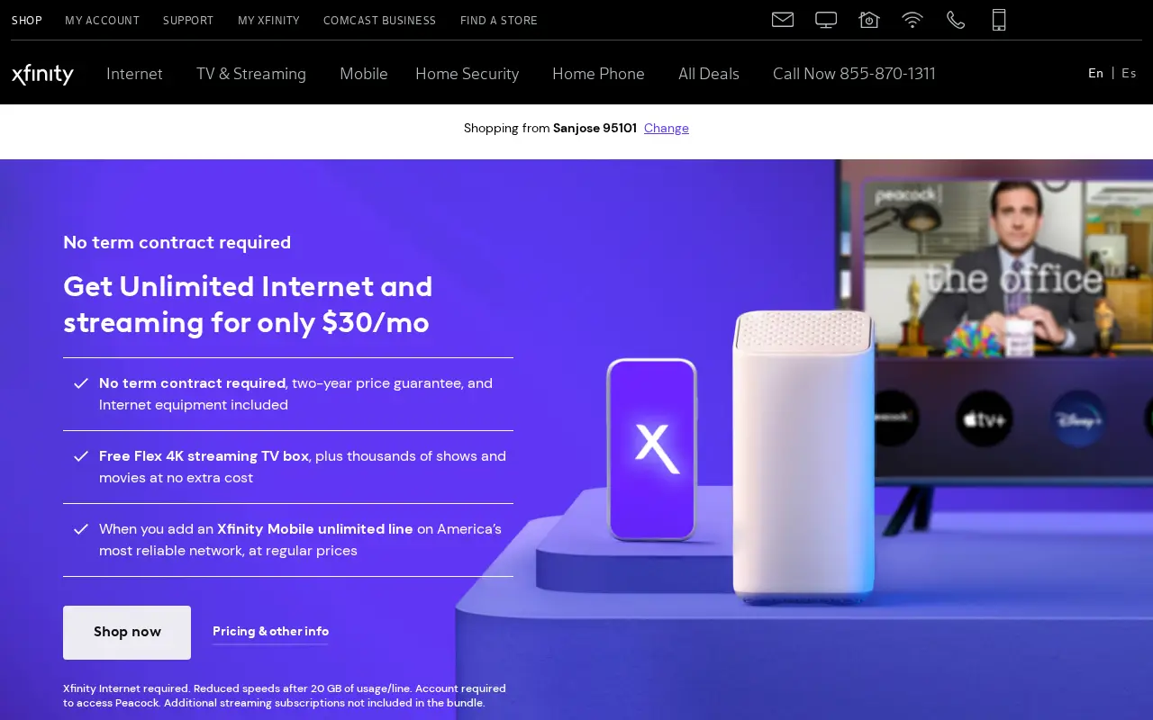 xfinity.com on June 30, 2022