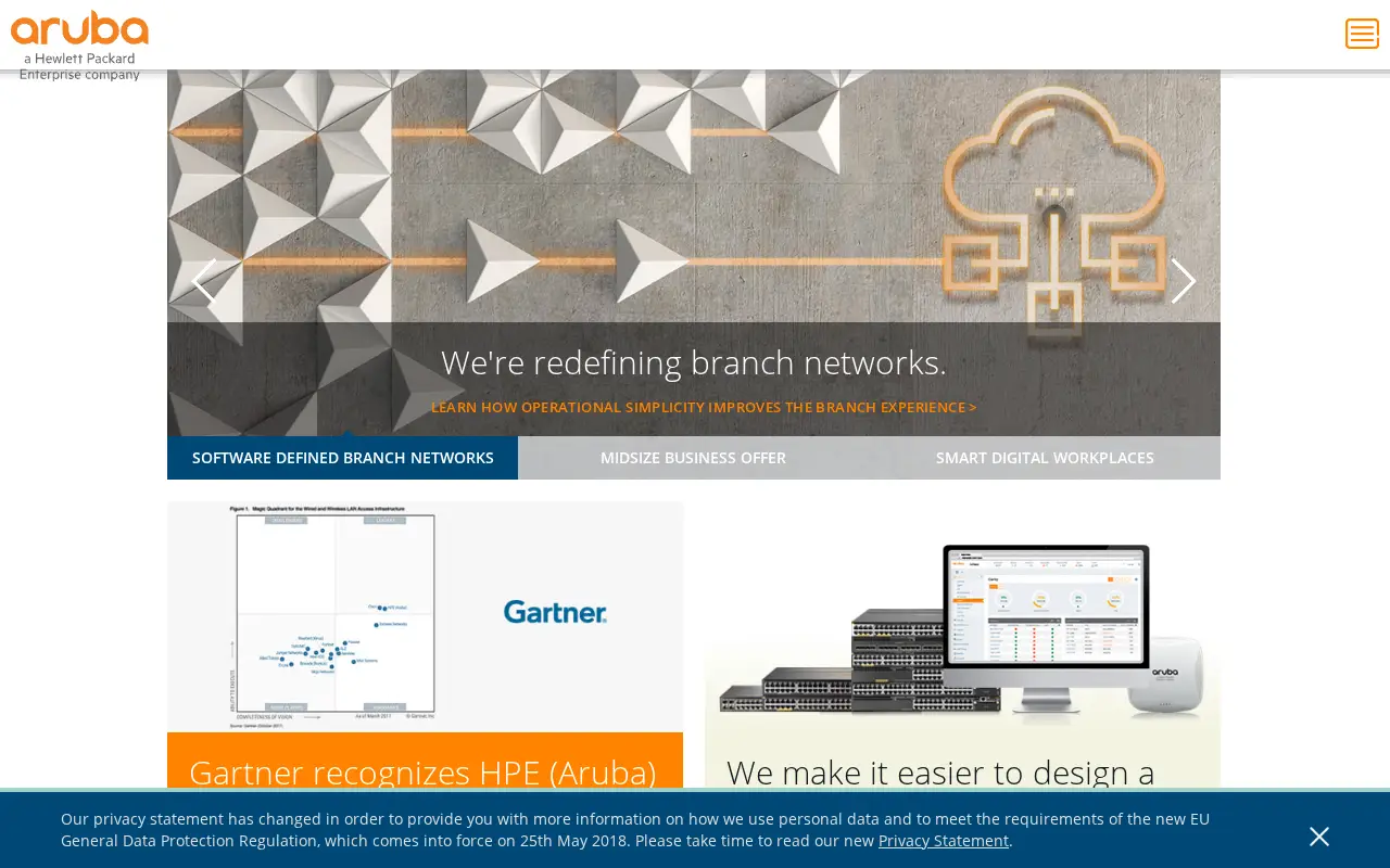 arubanetworks.com in 2018