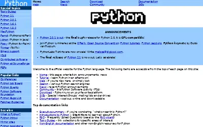python.org in 2001