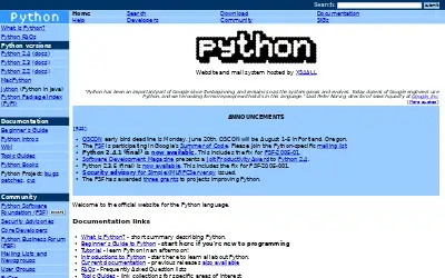 python.org in 2005