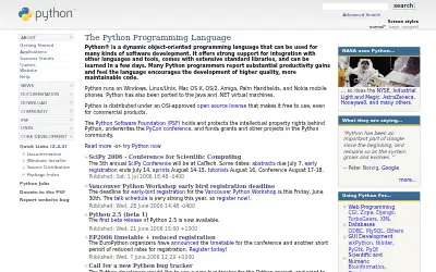 python.org in 2006