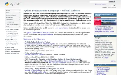 python.org in 2009