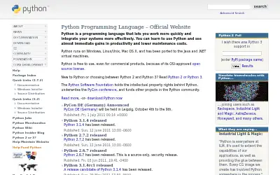python.org in 2011
