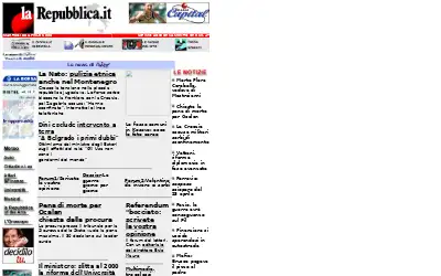 repubblica.it in 1999