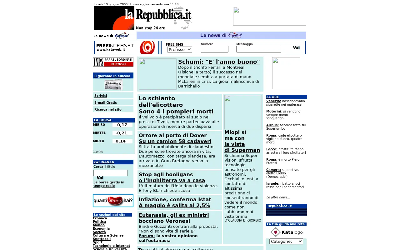 repubblica.it in 2000