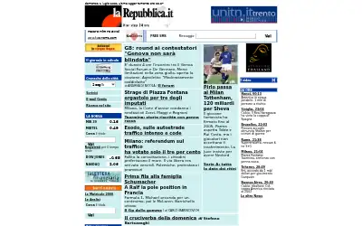 repubblica.it in 2001