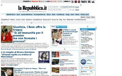 repubblica.it in 2008
