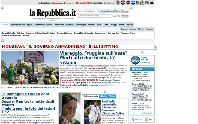 repubblica.it in 2009