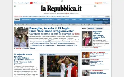 repubblica.it in 2010