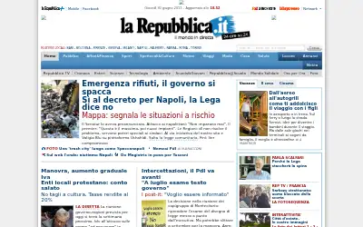repubblica.it in 2011